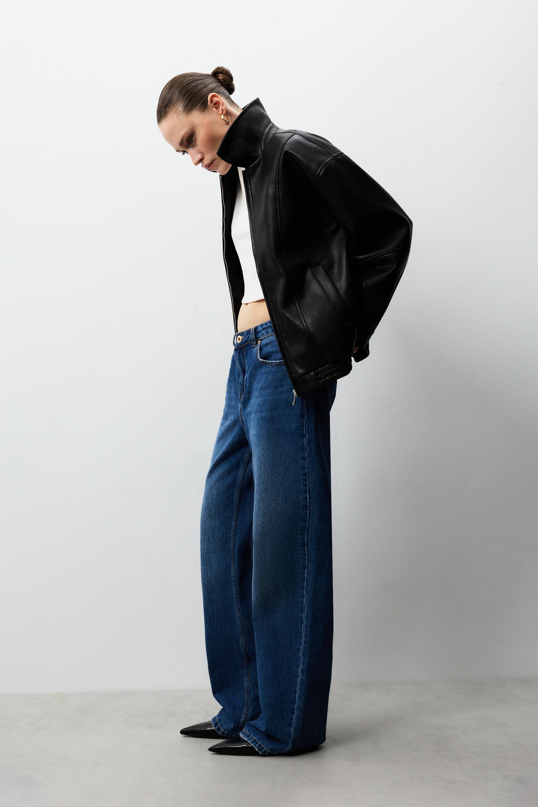 Cazadora bomber efecto piel