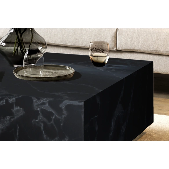 Couchtisch, quadratisch, in Marmoroptik