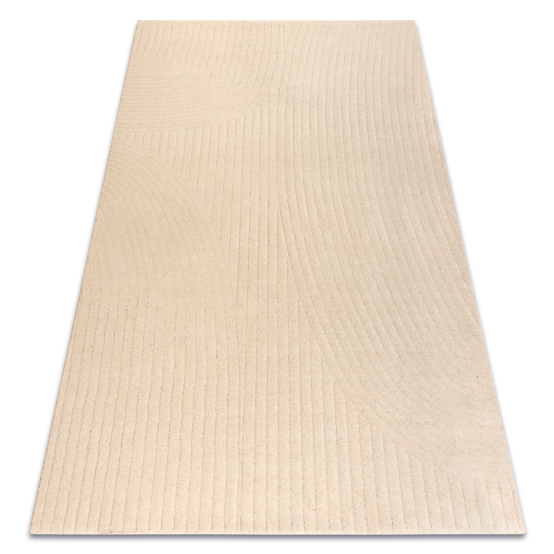 Dywan TEXTURA 488.12.LA100 wełniany OSTA - Fale, geometryczny 67x130 cm