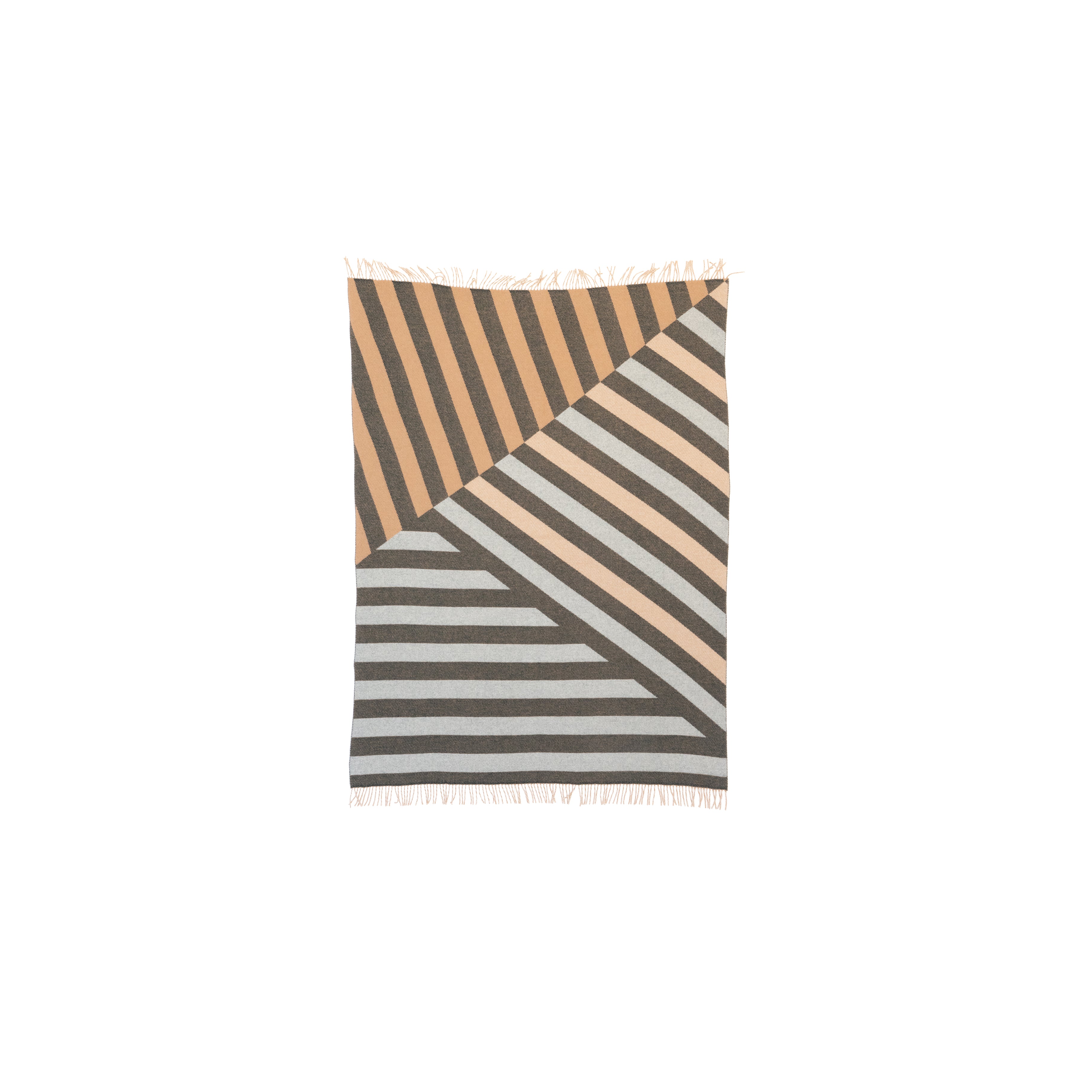 White, Deer and Onyx Throw Blanket - Oversized Checker Patchwork
