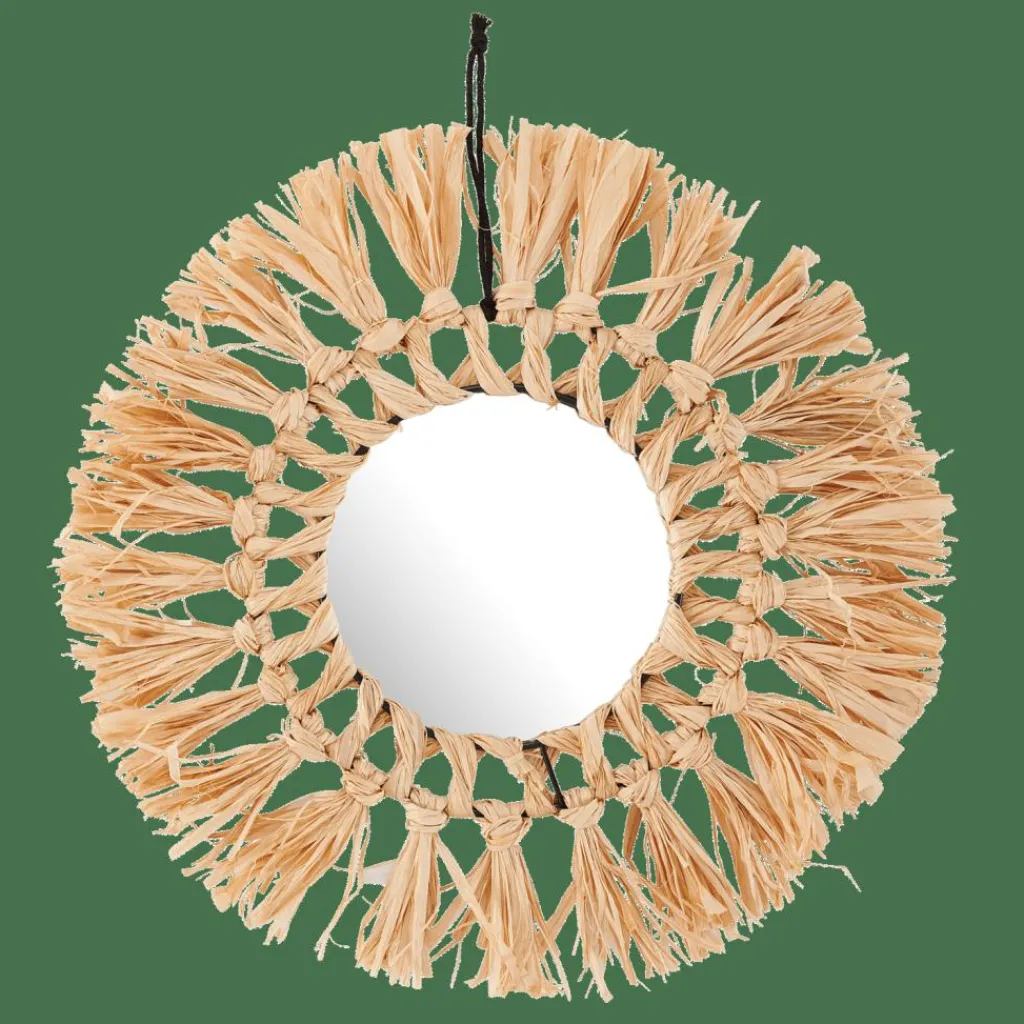 Kids|Miroirs^CASA RAFFIA Miroir Naturel