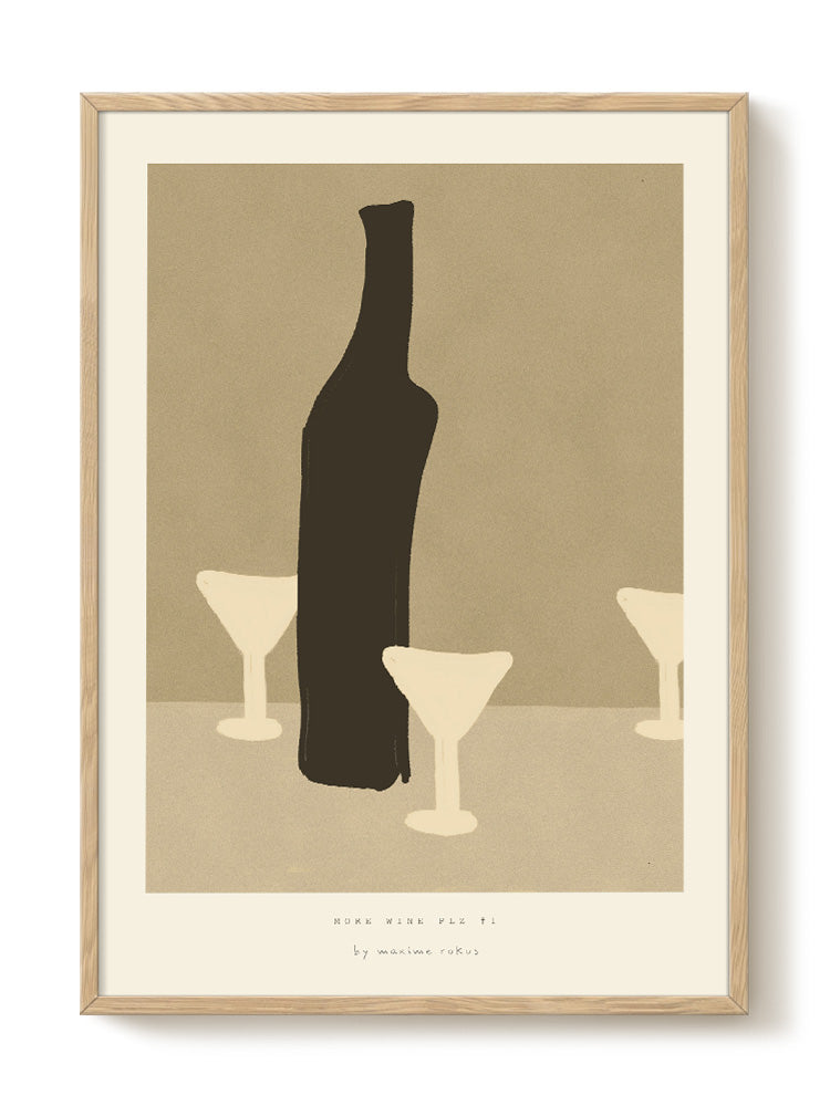 Maxime - More wine plz #4 - PSTR studio Kunst Poster