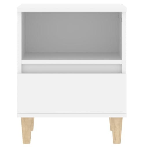 NNEVL Bedside Cabinet White 40x35x50 cm