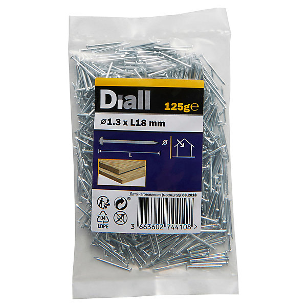 Clous à tête bombée en acier zingués 1,3x18 - 125g