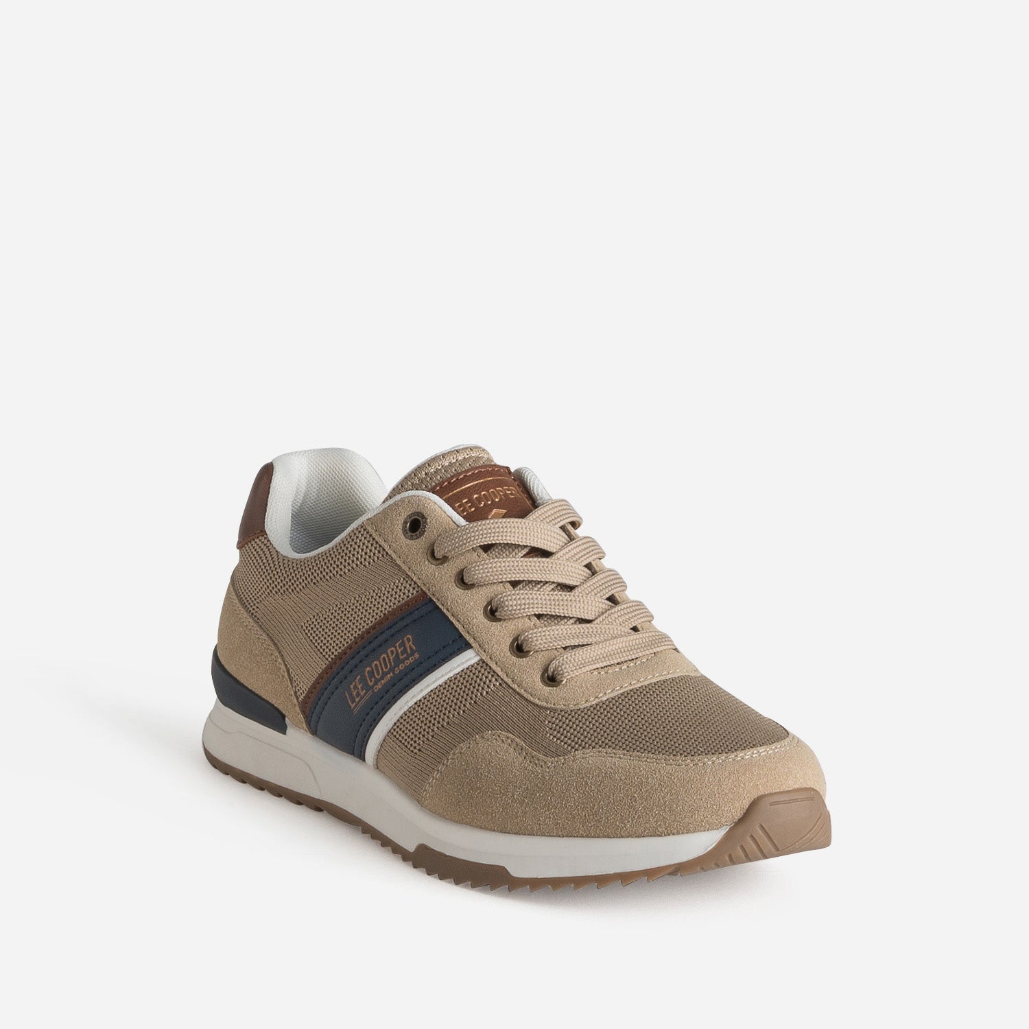 Tennis LEE COOPER beige bi-matière