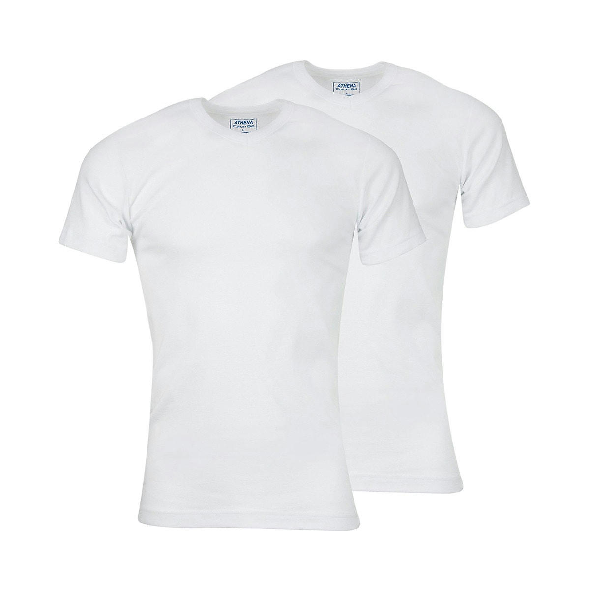 Lot de 2 T-shirts col V coton bio