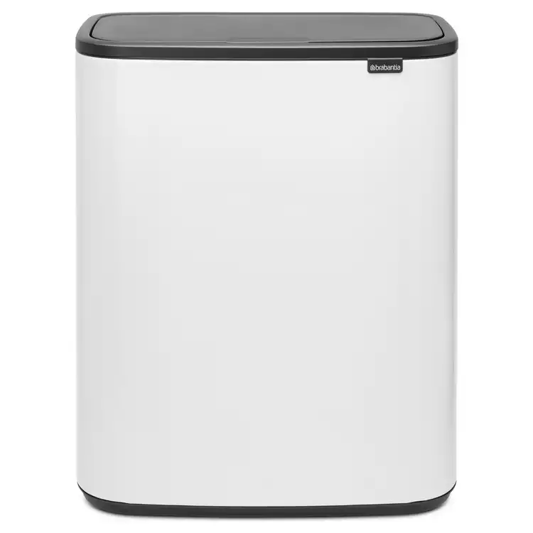 Brabantia Bo 2x30 Litre Touch Top Bin - White