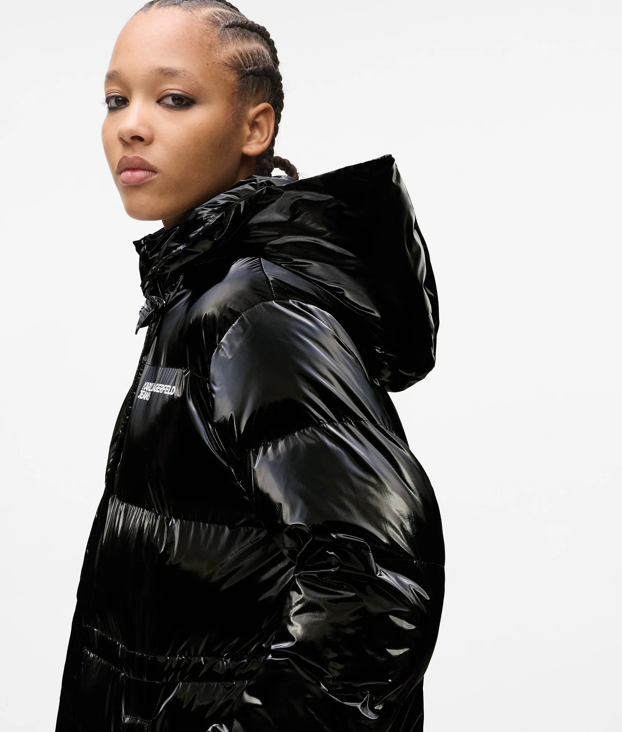 Longue veste matelassée effet perlé