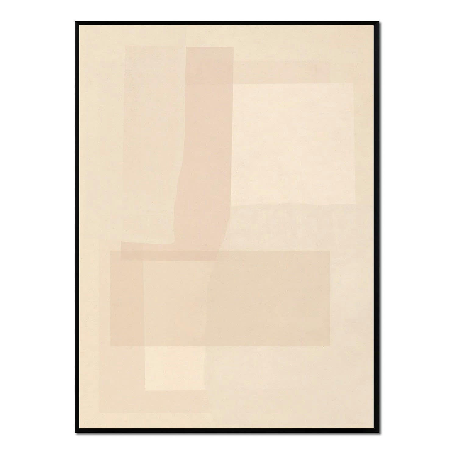 MINIMALISMO - Affiche avec cadre noir -  formes géométriques - 50x70