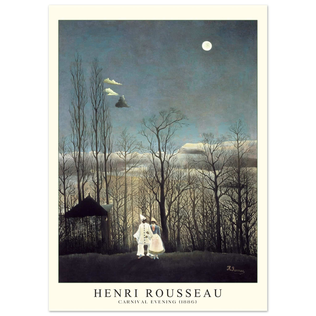 Artfulprints Poster Henri Rousseau - Carnival evening  - 50x70 cm - Blauw