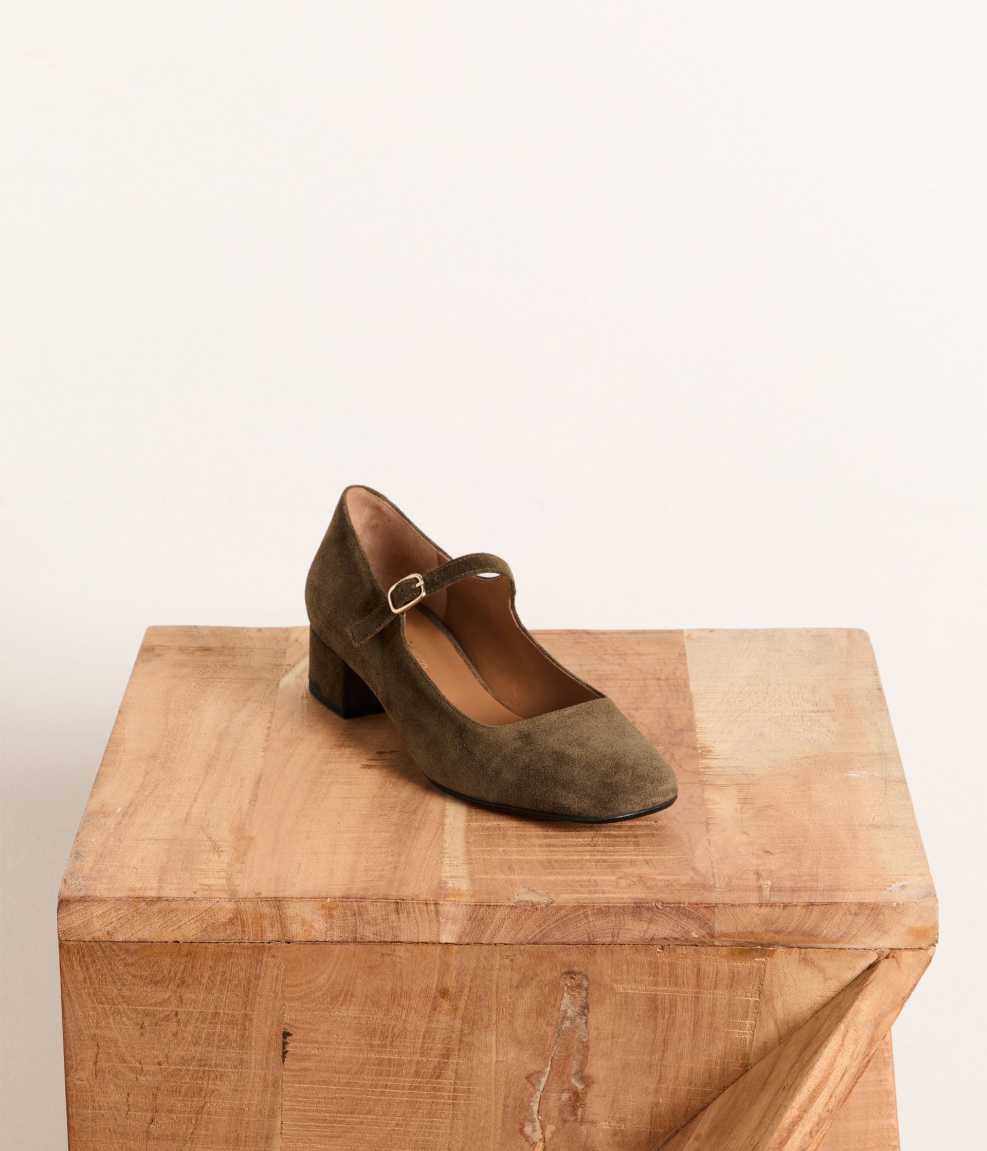 Babies velours kaki Brenda