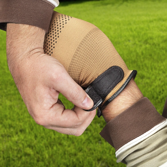 Handschuh, braun, Latexbeschichtet