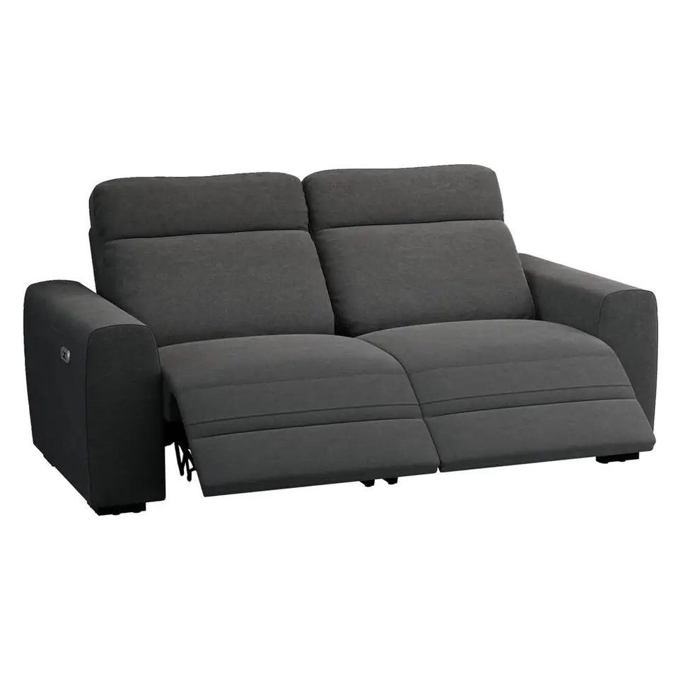 Bank James elektrisch verstelbaar 3-zits - stof Supple - antraciet