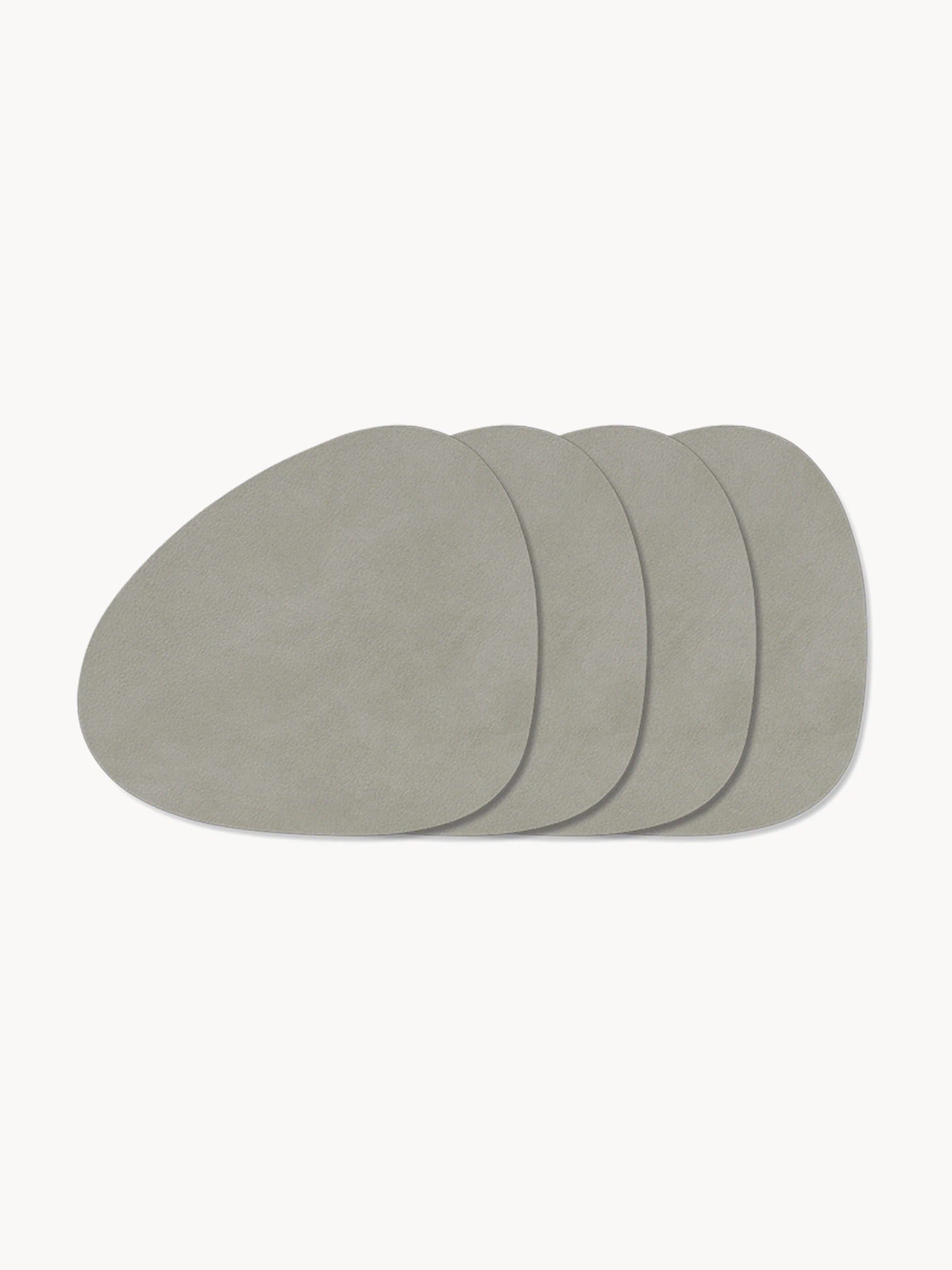 Asymmetrische Leder-Untersetzer Curve, 4er-Set