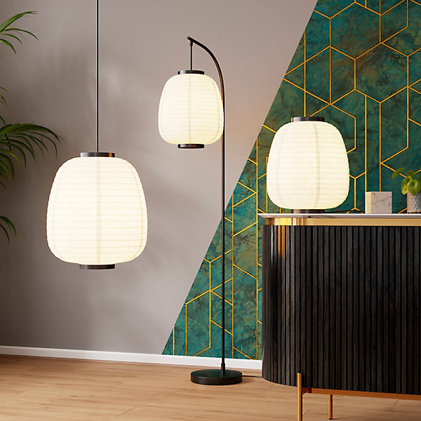 Lampe de table Bantry E27 15W ⌀30xH.34,5cm blanc GoodHome