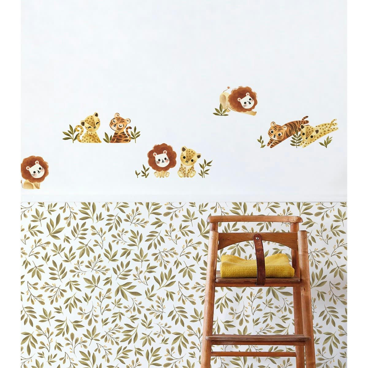 FELIDAE - Stickers muraux lions guépards tigres en vinyle mat multicolore