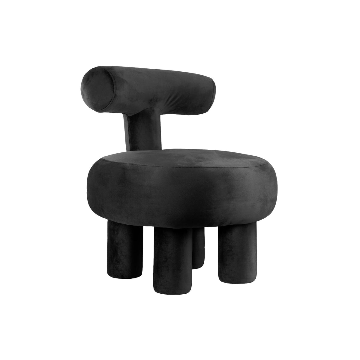 Leitmotiv stoel Abrazo - zwart - 58x58x67cm