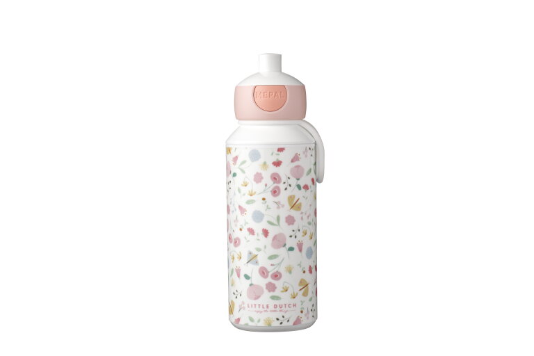 drinkfles pop-up campus 400 ml - flowers & butterflies