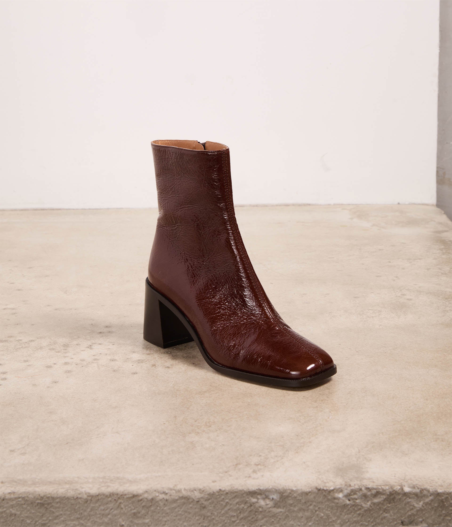 Boots vernies marron Hulsa