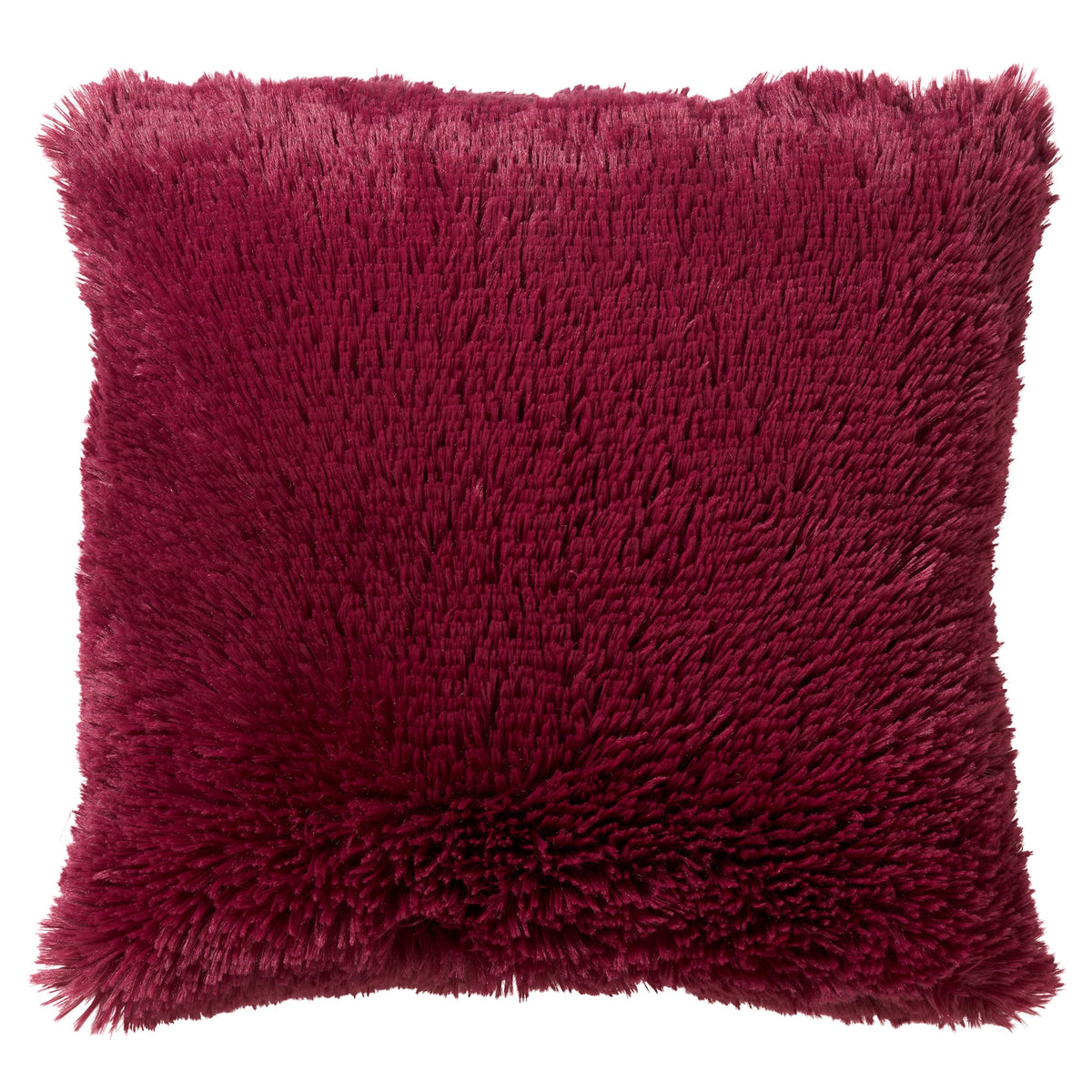 FLUFFY - sierkussen 60x60 cm - superzacht - XL kussen - Red Plum - roze