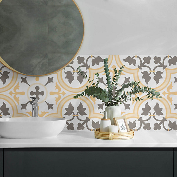 Panneau Mural PVC Wallfluent 100x50 cm Motif Mosaïque Composé De Carrés 1 pièce