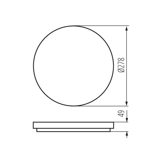 Plafoniera LED LightLogic LL KETI LED 18W-NW-O 30606 biała okrągła 1700 lm