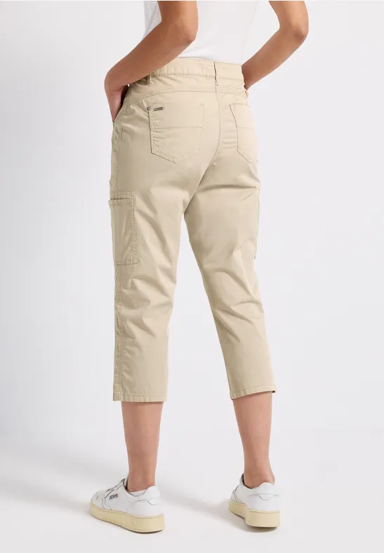 3/4 Satin Hose mit Taschen