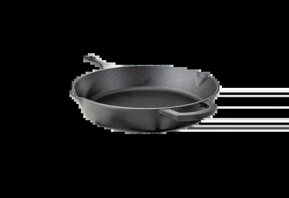 MASTER Chef Preseasoned Cast Iron Frying Pan, Oven Safe, Black, 30.4cm