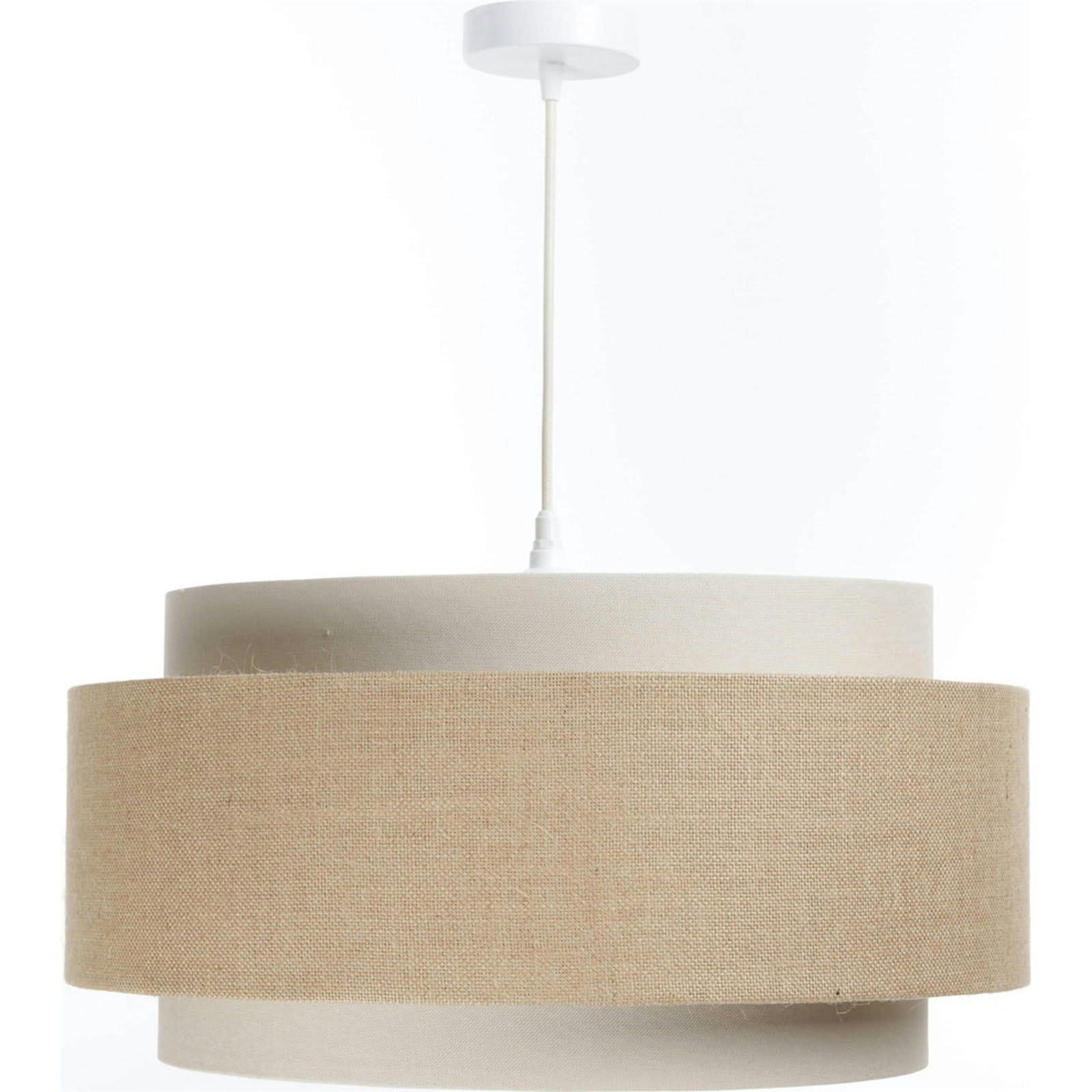 DOBLO - Suspension Tissu Beige 50x50x25 cm