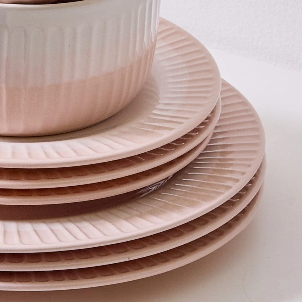 Darbie Angell Rising Up Blush 12 Piece Dinnerware Set, Service for 4