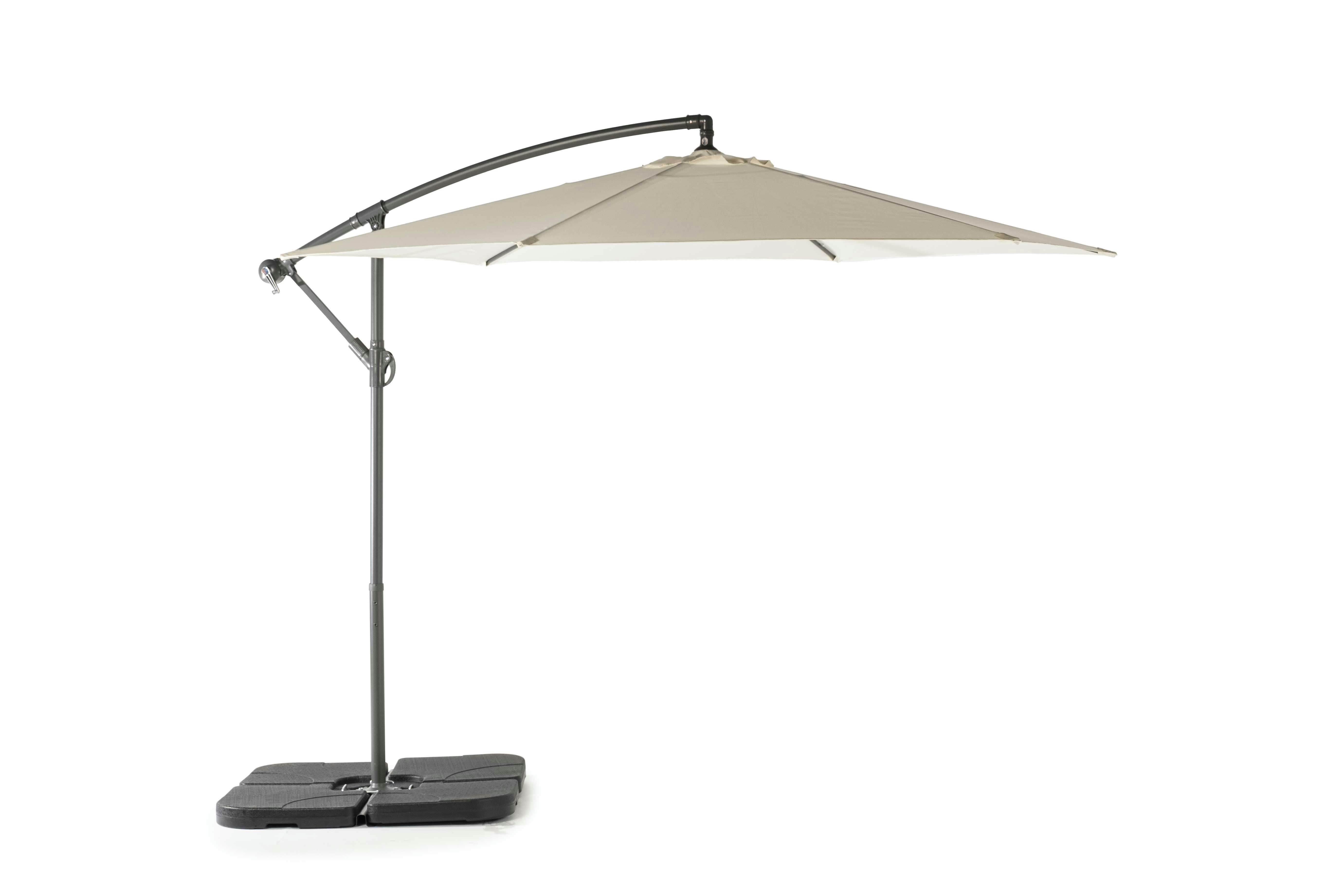 TRAFALGAR - Parasol Aluminium Acier et Polyester Blanc