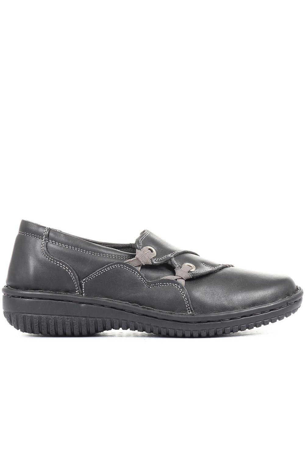 Pavers Leather Slip On Shoe with Elastic Loop