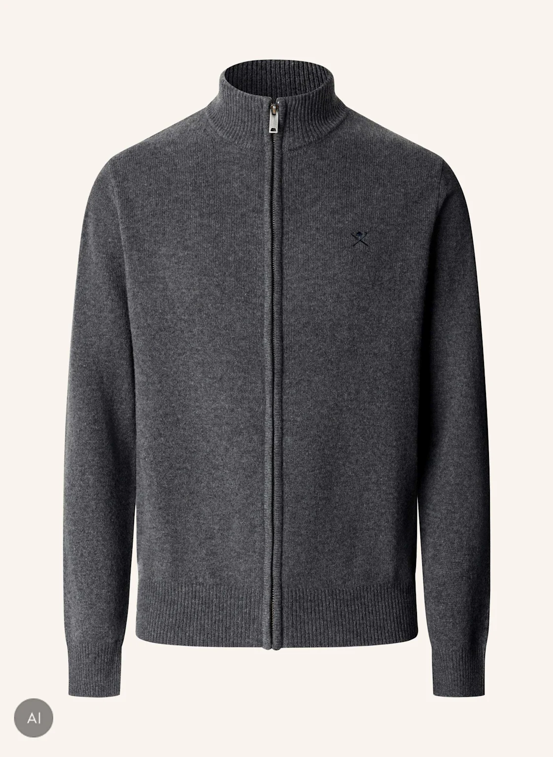 HACKETT LONDON Pullover LAMBSWOOL FZIP