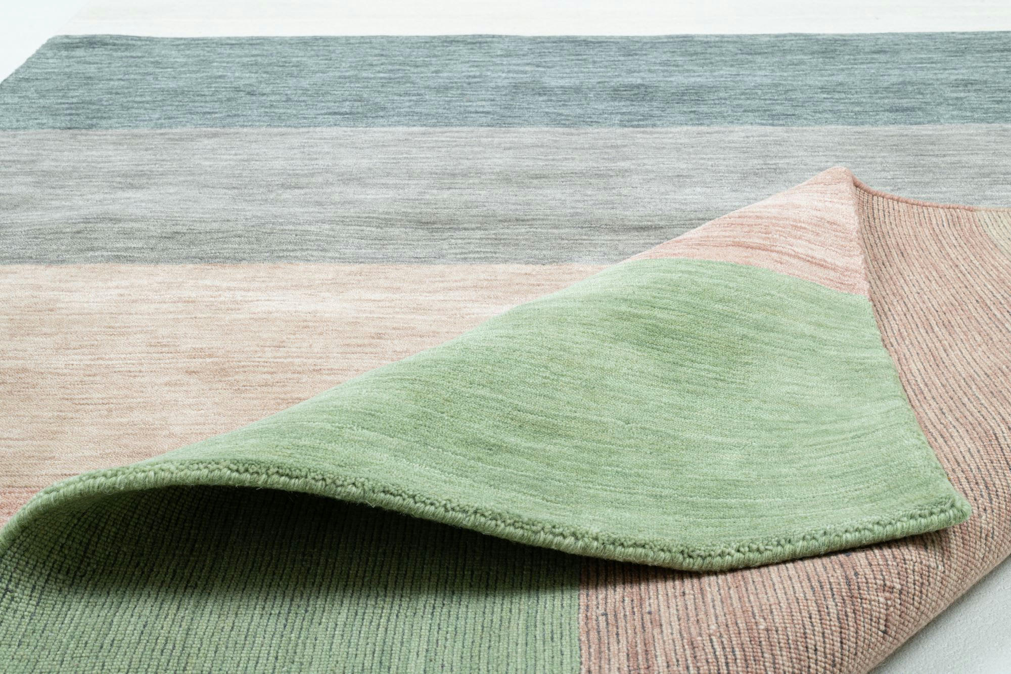 HOLI - Tapis salon tissé main en laine multi pastel 70x140 cm