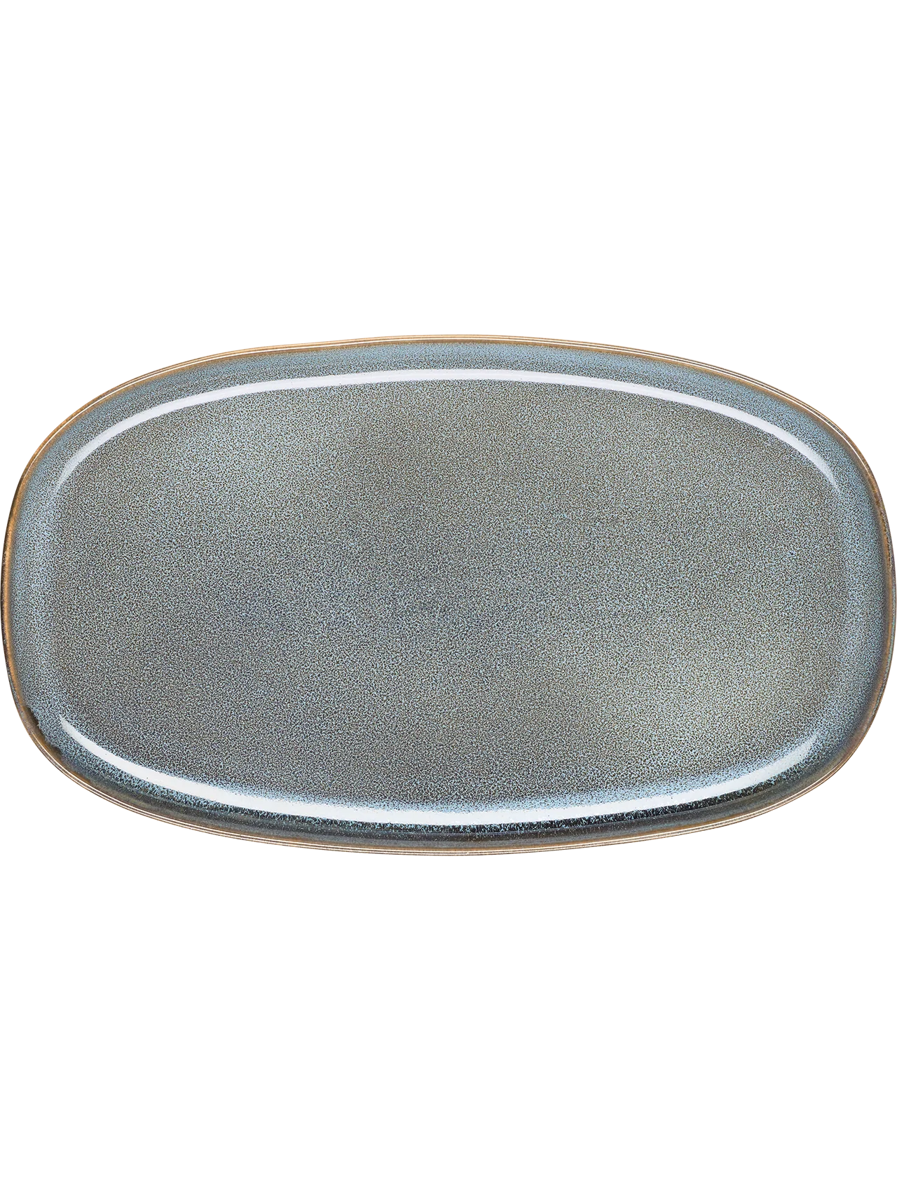 platte, oval, denim