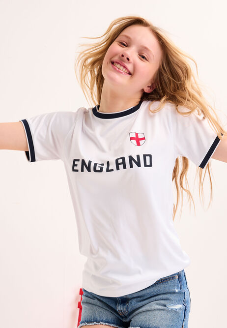 Older Kids White England T-Shirt