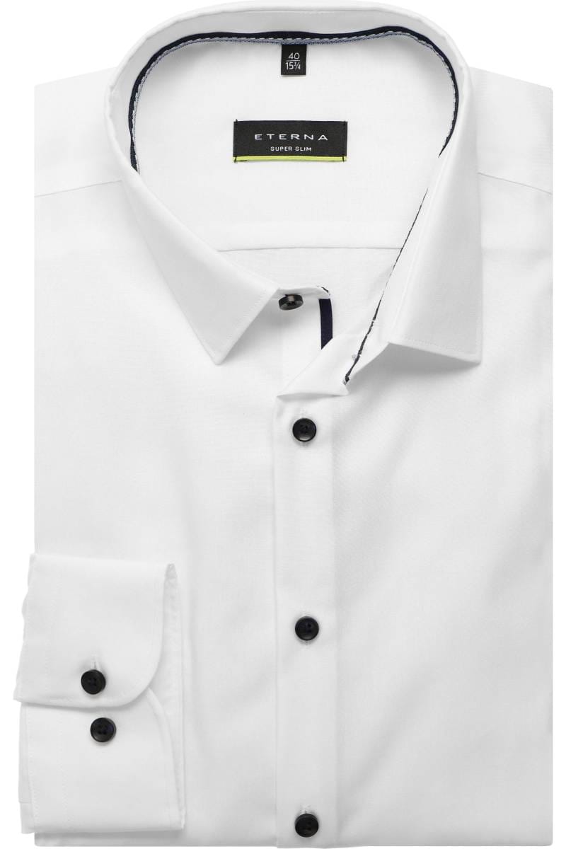 ETERNA Super Slim Hemd weiss, Einfarbig