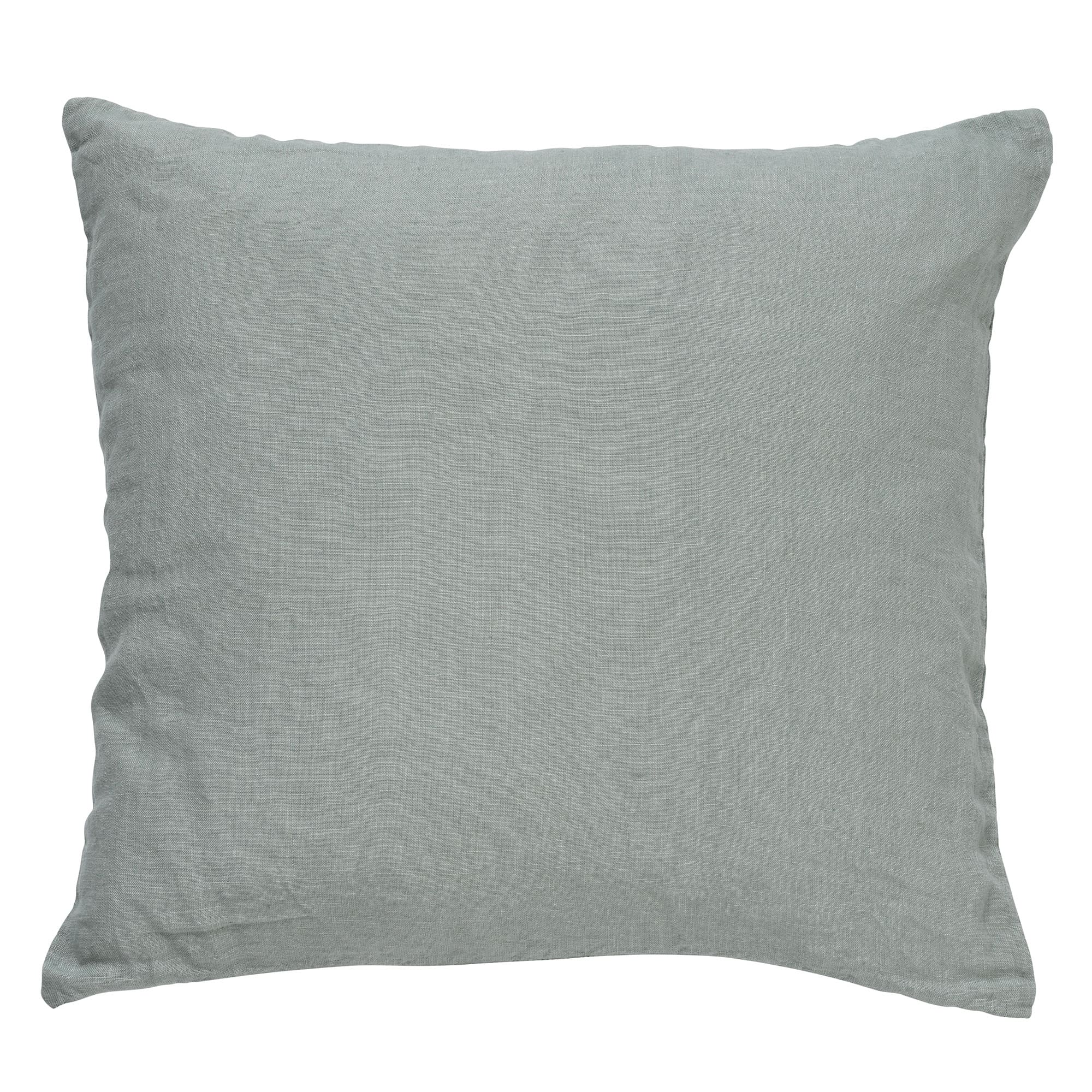 LINN - Kussenhoes 45x45 cm - 100% linnen - effen kleur - Jadeite - lichtgroen