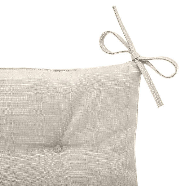 Galette de chaise carrée 4 points Korai blé 40x40x4cm en polyester - Hespéride