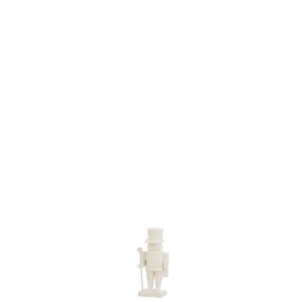 Casse noisette enneigé en bois blanc 13x13x29 cm
