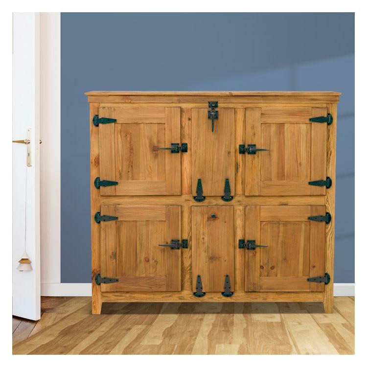 HYPPO - Buffet 6 portes en bois de cèdre recyclé