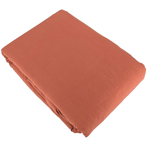 Parure 260x240 cm MILA polyester micro lavée rouge terracotta 3 pièces