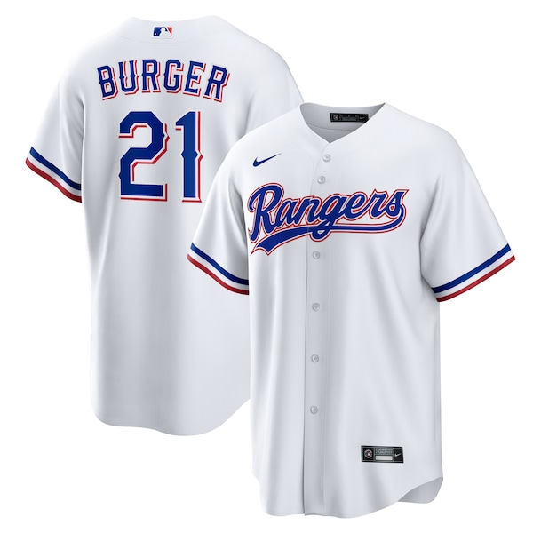Jake Burger Texas Rangers Nike Home Replica Jersey - White