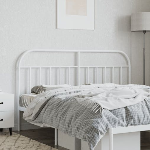 NNEVL Metal Headboard White 152 cm