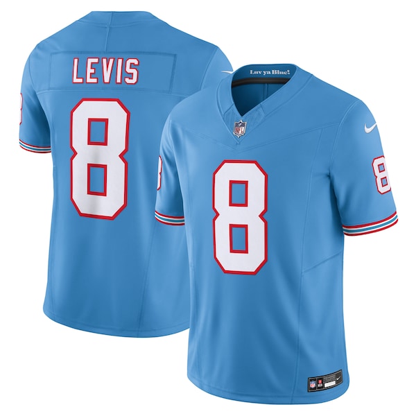 Will Levis Tennessee Titans Nike Alternate Oilers Throwback Vapor F.U.S.E. Limited Jersey - Light Blue/Navy