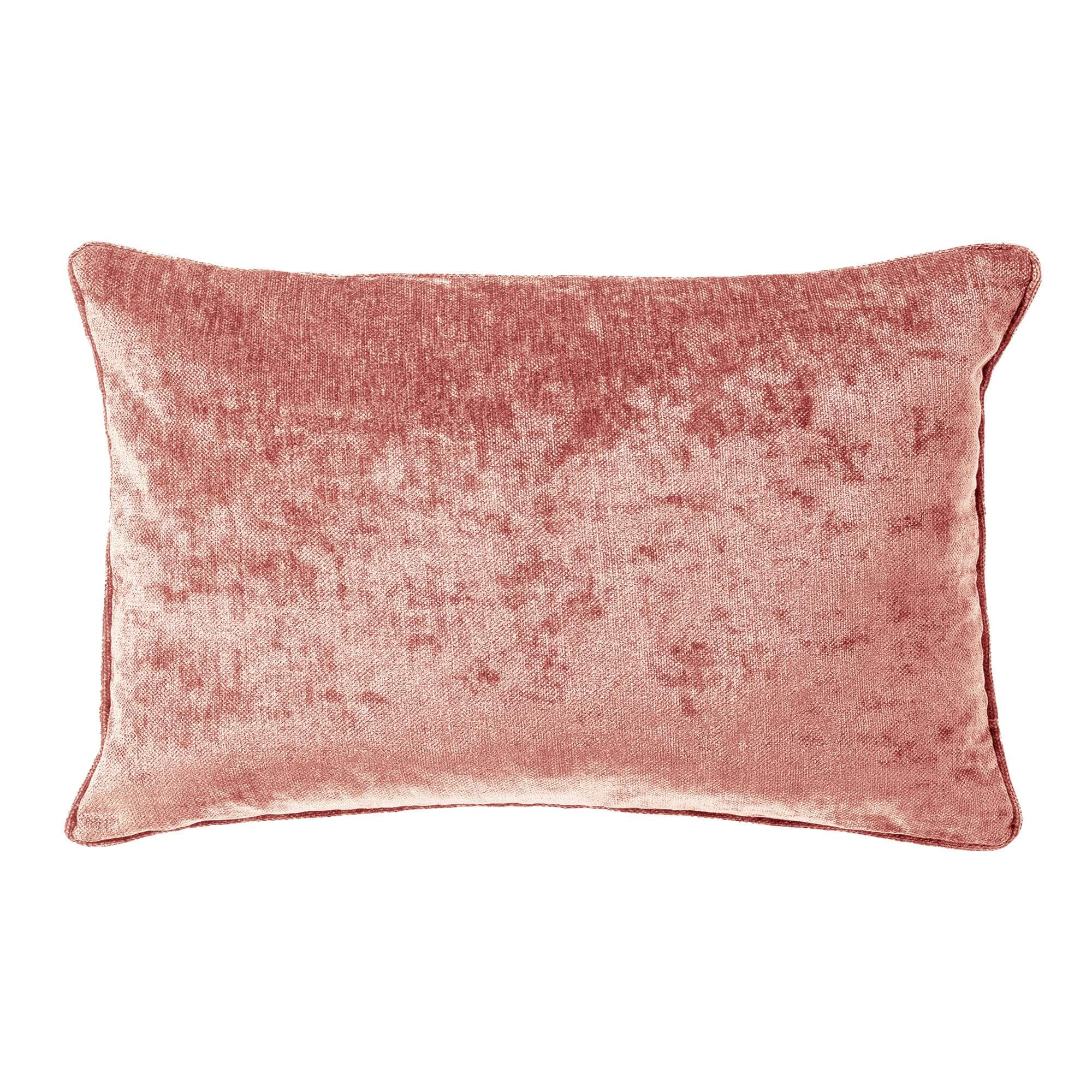 LEWY - sierkussen 30x50 cm - glansvelours - Old Rose - roze