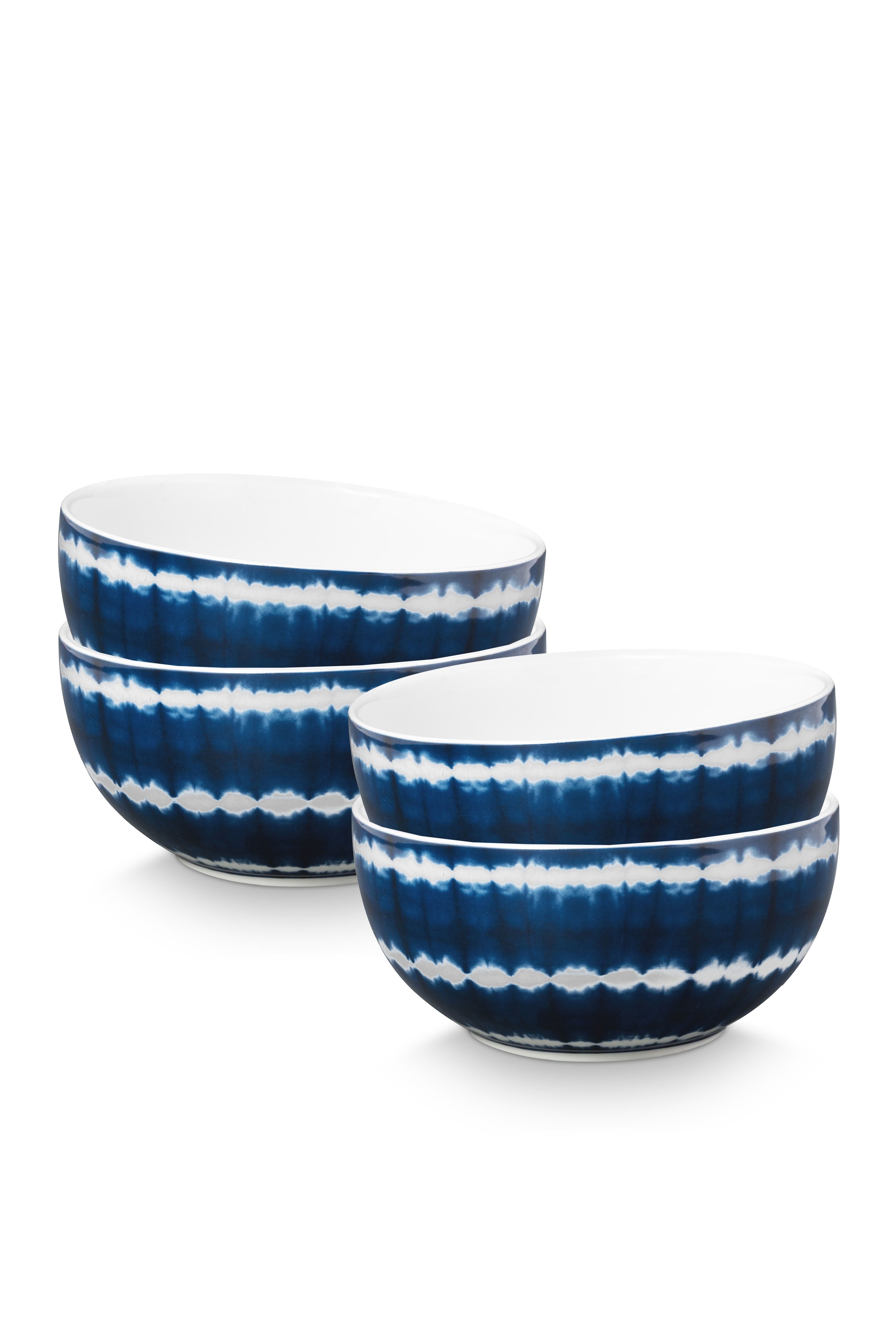 vtwonen - Tie-Dye Kommen - Serviesset van 4 - 15cm