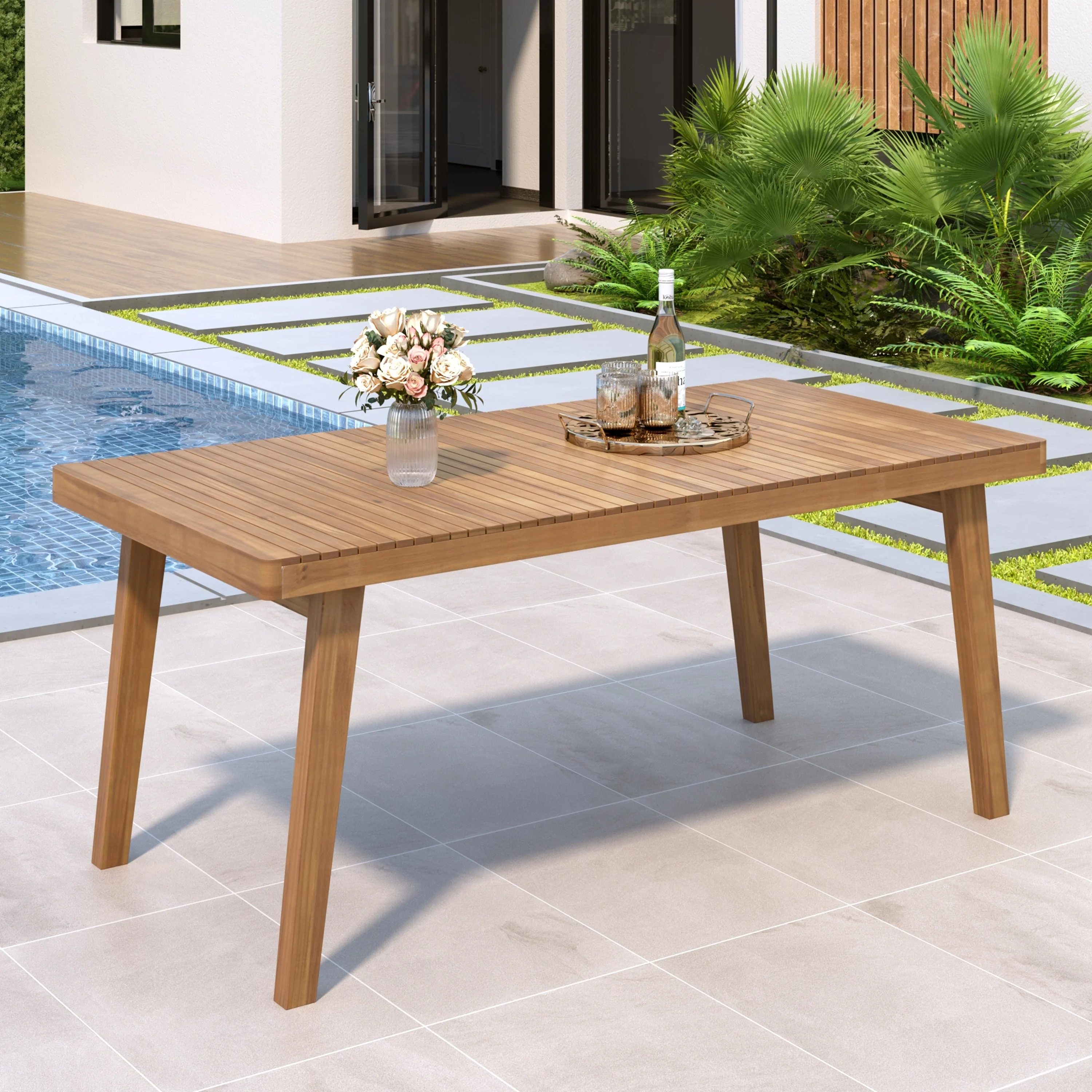 Christopher Knight Home - Seraphina Acacia Wood Patio Dining Table