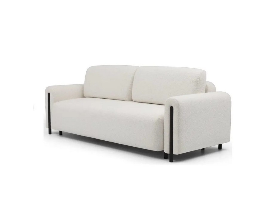 Sofa Arcadova biała/czarny z funkcją spania