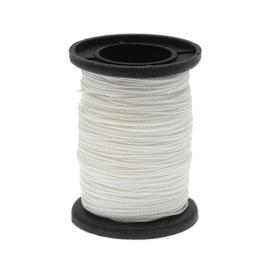 White Beading Thread 40m